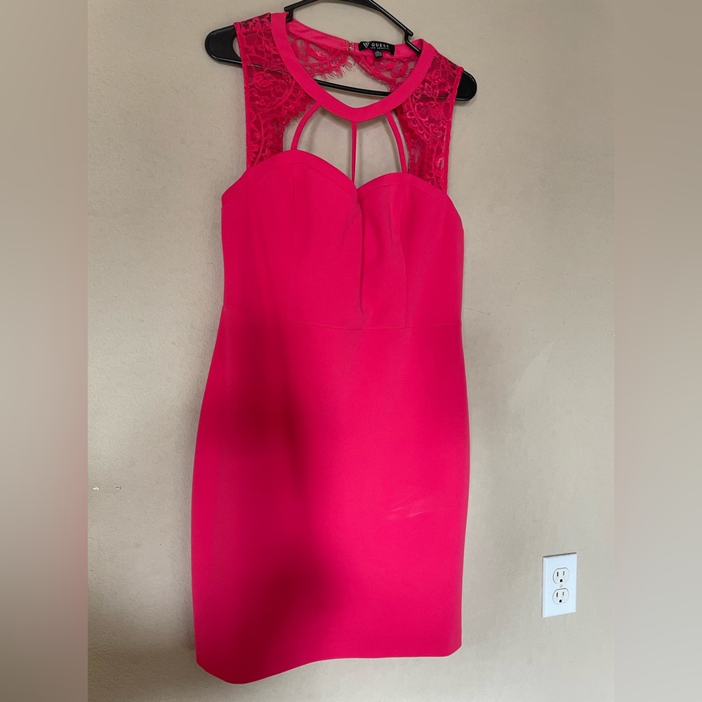 Hot pink Guess dress (very fitting)